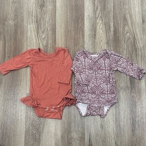 Kate Quinn 3–6M Bamboo Outfit Set | Ruffle & Printed Bodysuit| Set of 2